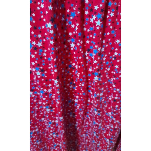 Lands End  Cross-Over Dress Womens Xlg Size 18 Red-Blue White Stars Stretch - Picture 5 of 14